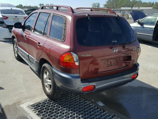 KM8SC13DX4U758300 - 2004 HYUNDAI SANTA FE G RED photo 3