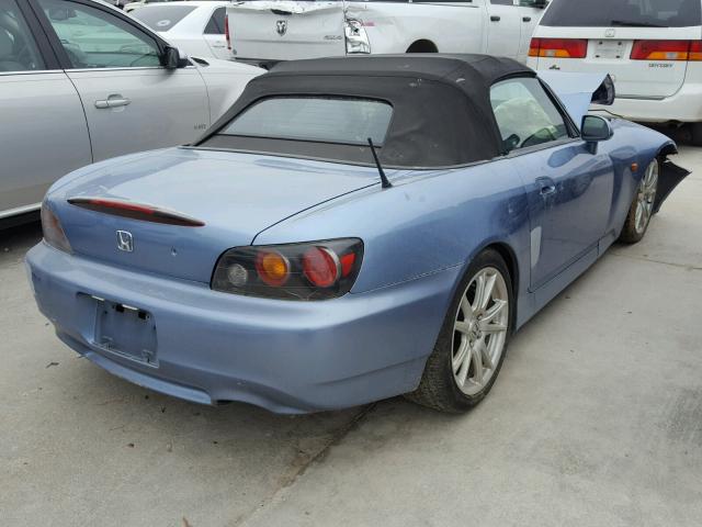 JHMAP21495S003213 - 2005 HONDA S2000 BLUE photo 4