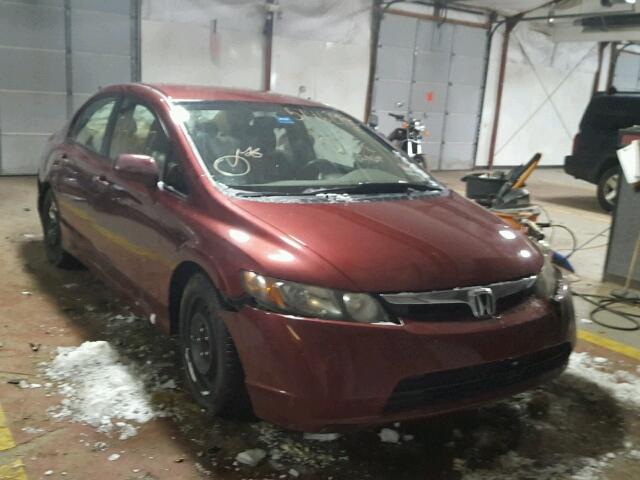 2HGFA16546H526685 - 2006 HONDA CIVIC LX MAROON photo 1