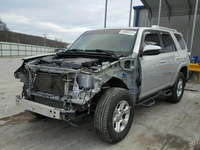 JTEBU5JR8E5180714 - 2014 TOYOTA 4RUNNER SR SILVER photo 2