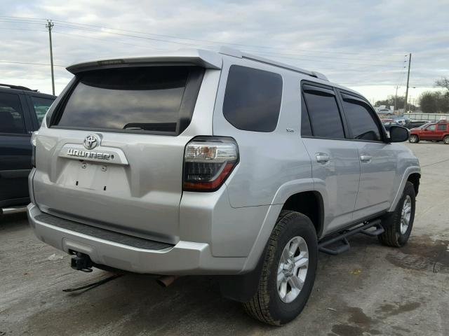 JTEBU5JR8E5180714 - 2014 TOYOTA 4RUNNER SR SILVER photo 4