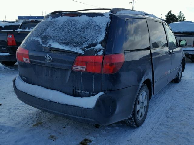 5TDZA23C64S069168 - 2004 TOYOTA SIENNA CE BLUE photo 4