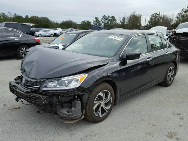 1HGCR2F32GA210878 - 2016 HONDA ACCORD LX BLACK photo 2