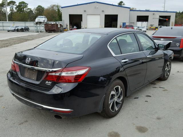 1HGCR2F32GA210878 - 2016 HONDA ACCORD LX BLACK photo 4