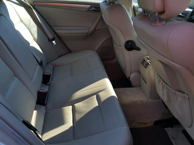 WDBRF52H26A871196 - 2006 MERCEDES-BENZ C GENERATI SILVER photo 6