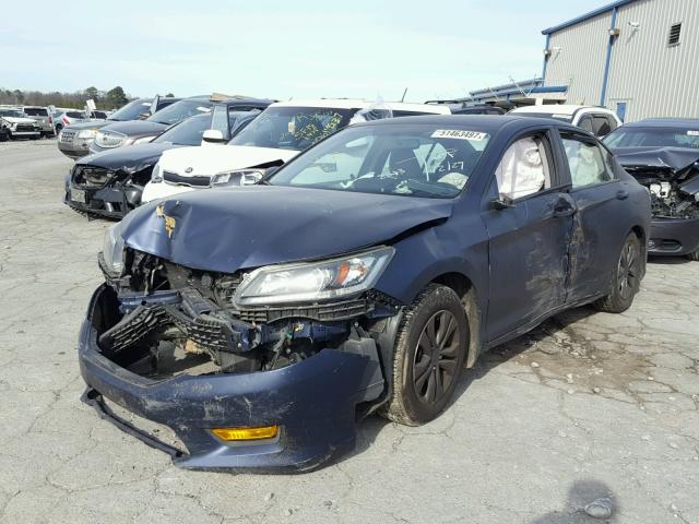 1HGCR2F3XDA242702 - 2013 HONDA ACCORD LX BLUE photo 2