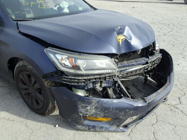 1HGCR2F3XDA242702 - 2013 HONDA ACCORD LX BLUE photo 9