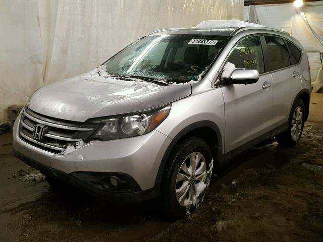 2HKRM4H78DH671882 - 2013 HONDA CR-V EXL SILVER photo 2