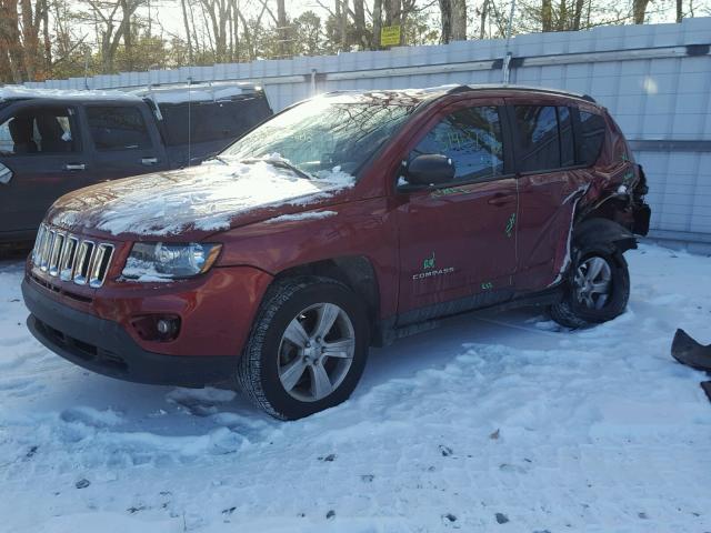 1C4NJDBB4ED880452 - 2014 JEEP COMPASS SP წითელი ფოტო 2