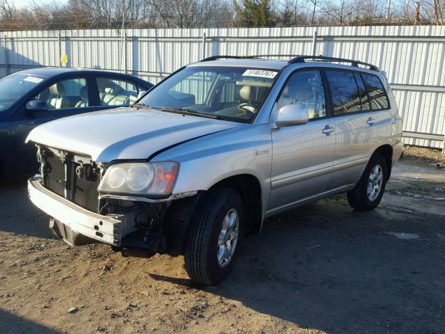 JTEHF21A620062246 - 2002 TOYOTA HIGHLANDER SILVER photo 2