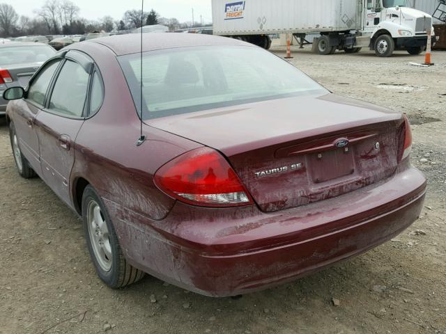 1FAFP53U87A155925 - 2007 FORD TAURUS SE MAROON photo 3