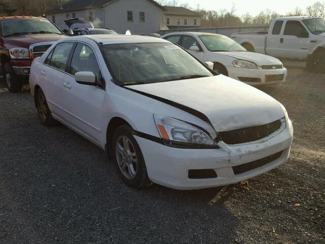 1HGCM56776A032144 - 2006 HONDA ACCORD EX WHITE photo 1