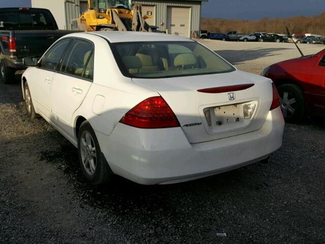 1HGCM56776A032144 - 2006 HONDA ACCORD EX WHITE photo 3