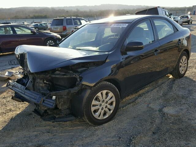 KNAFU4A25D5706845 - 2013 KIA FORTE EX BLACK photo 2