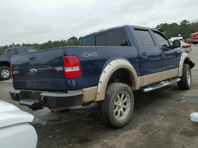 1FTPW14V78KB54973 - 2008 FORD F150 SUPER BLUE photo 4