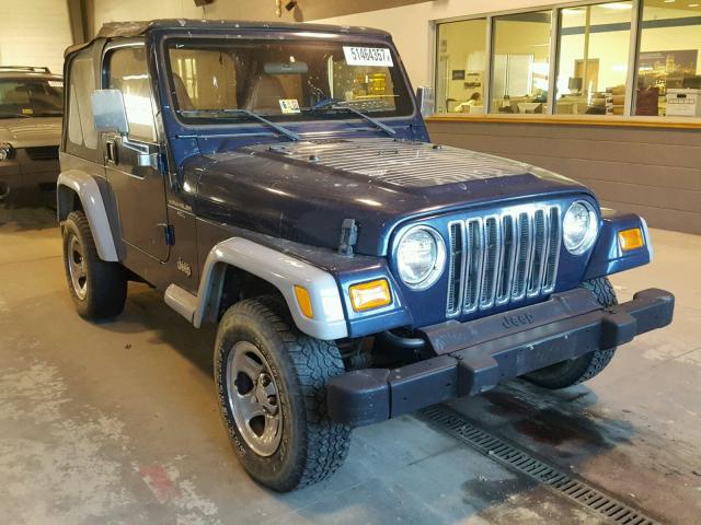 1J4FA39S22P745267 - 2002 JEEP WRANGLER / BLUE photo 1