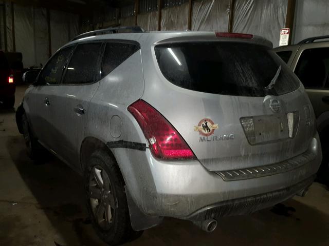 JN8AZ08TX6W411232 - 2006 NISSAN MURANO SL SILVER photo 3