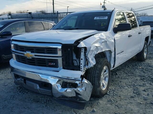 3GCUKREC5EG206355 - 2014 CHEVROLET SILVERADO WHITE photo 2