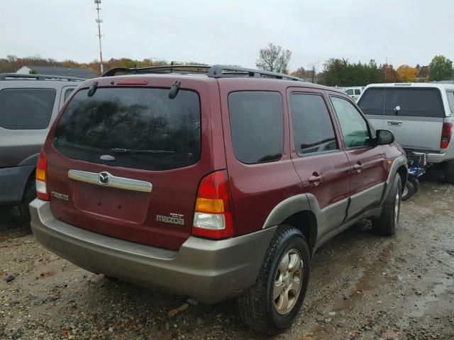 4F2CZ96113KM30197 - 2003 MAZDA TRIBUTE ES BURGUNDY photo 4