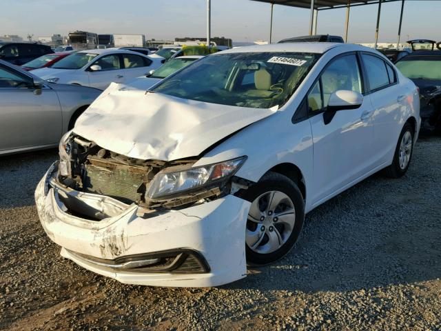 19XFB2F59FE705382 - 2015 HONDA CIVIC LX WHITE photo 2