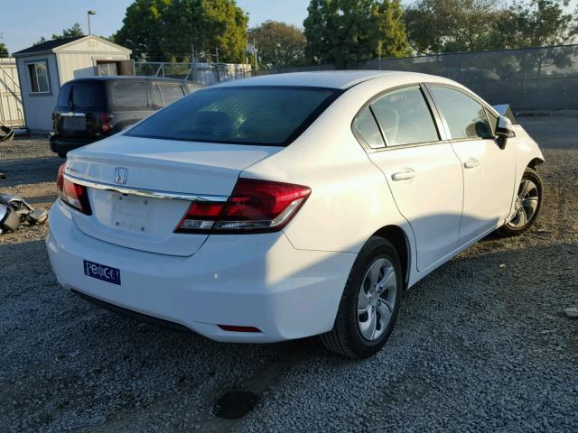 19XFB2F59FE705382 - 2015 HONDA CIVIC LX WHITE photo 4