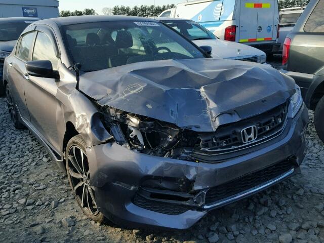 1HGCR2F10HA045607 - 2017 HONDA ACCORD SPO GRAY photo 1