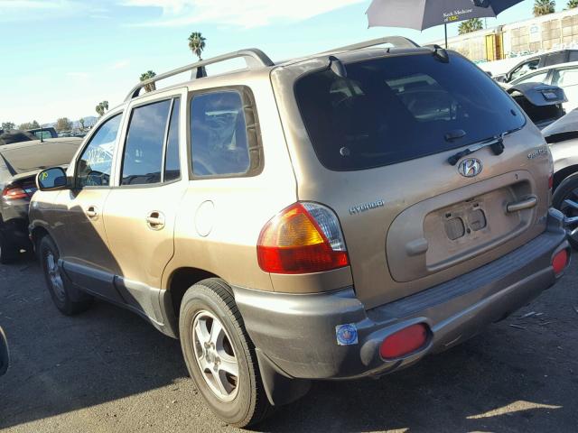 KM8SC83D41U083645 - 2001 HYUNDAI SANTA FE G GOLD photo 3