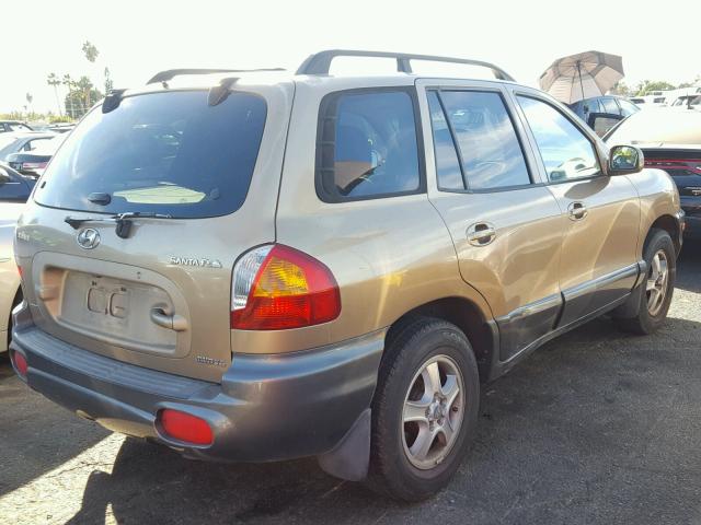 KM8SC83D41U083645 - 2001 HYUNDAI SANTA FE G GOLD photo 4