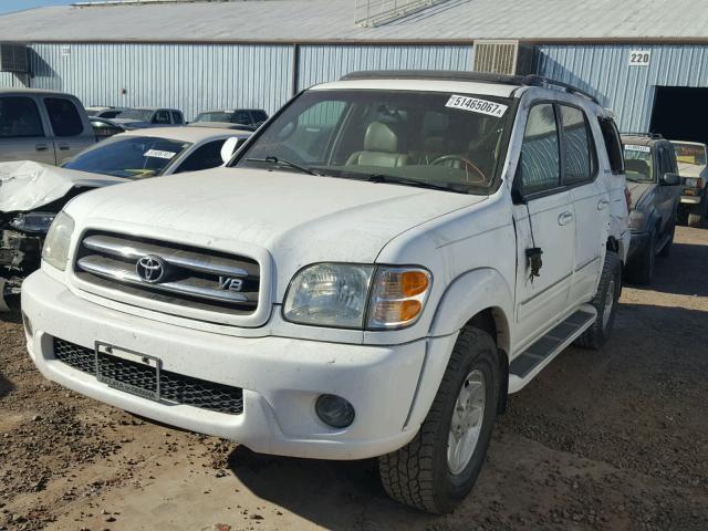 5TDBT48A91S044811 - 2001 TOYOTA SEQUOIA LI WHITE photo 2