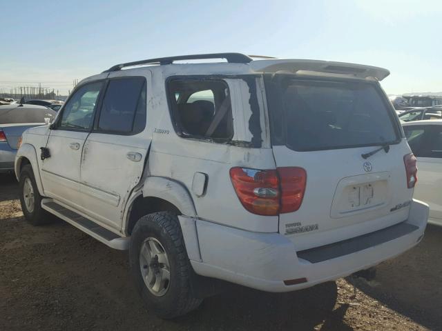 5TDBT48A91S044811 - 2001 TOYOTA SEQUOIA LI WHITE photo 3