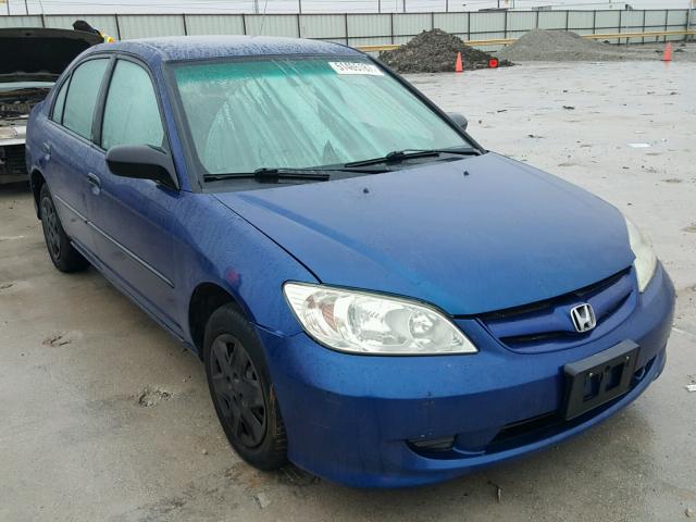 1HGES16344L002962 - 2004 HONDA CIVIC DX V BLUE photo 1