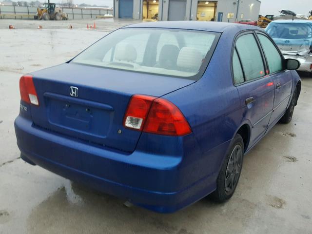 1HGES16344L002962 - 2004 HONDA CIVIC DX V BLUE photo 4