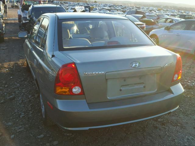 KMHCG45CX3U464313 - 2003 HYUNDAI ACCENT GREEN photo 3