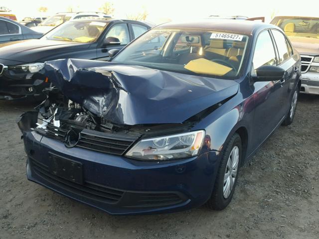 3VW2K7AJ5BM042440 - 2011 VOLKSWAGEN JETTA BASE BLUE photo 2