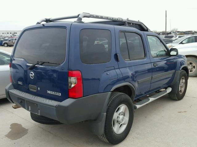 5N1ED28T83C627127 - 2003 NISSAN XTERRA XE BLUE photo 4