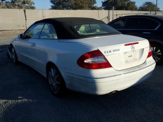 WDBTK56F87T076122 - 2007 MERCEDES-BENZ CLK 350 WHITE photo 3