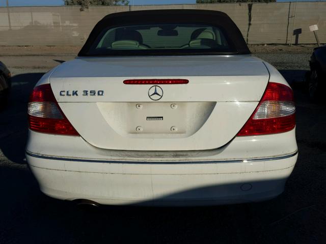 WDBTK56F87T076122 - 2007 MERCEDES-BENZ CLK 350 WHITE photo 9