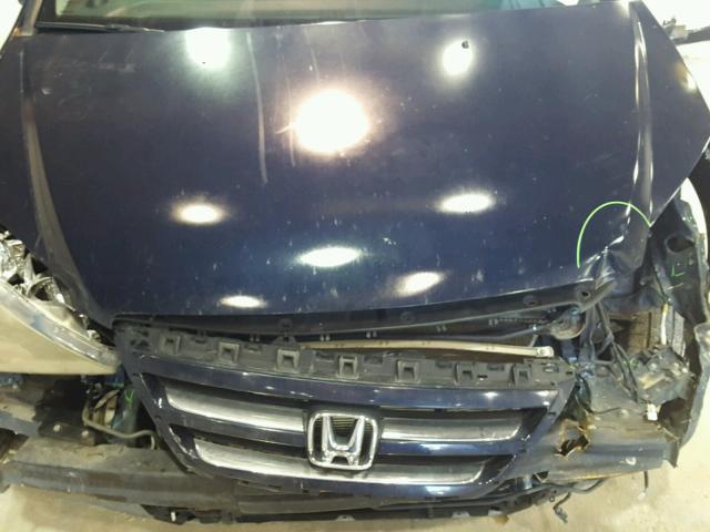 5FNRL38717B047213 - 2007 HONDA ODYSSEY EX BLUE photo 7