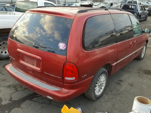 1C4GP54L7YB599233 - 2000 CHRYSLER TOWN & COU RED photo 4