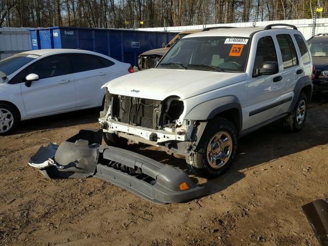 1J4GK48K57W629471 - 2007 JEEP LIBERTY SP WHITE photo 2