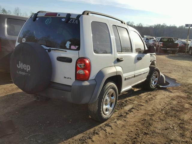 1J4GK48K57W629471 - 2007 JEEP LIBERTY SP WHITE photo 4