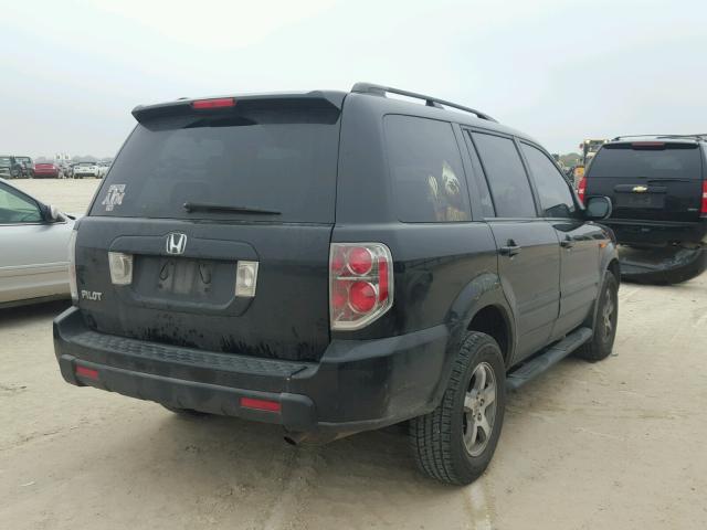 5FNYF28438B004125 - 2008 HONDA PILOT EX BLACK photo 4