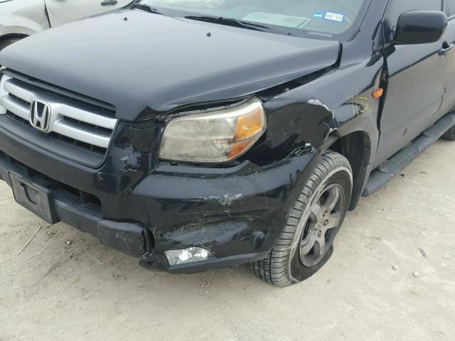 5FNYF28438B004125 - 2008 HONDA PILOT EX BLACK photo 9