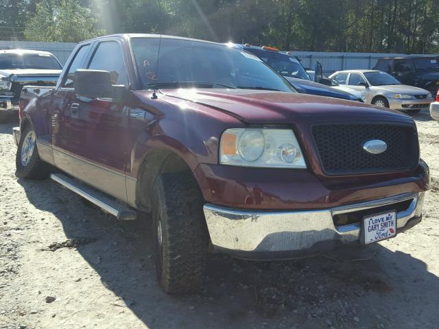 1FTRX02W16KD96604 - 2006 FORD F150 BURGUNDY photo 1