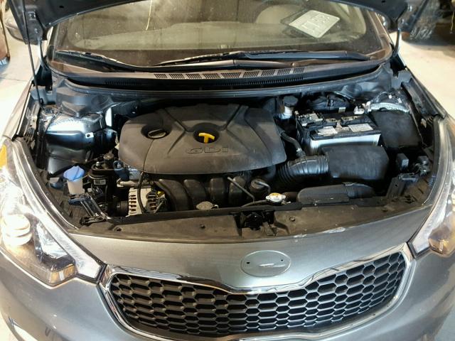 KNAFX4A88F5365178 - 2015 KIA FORTE EX GRAY photo 7