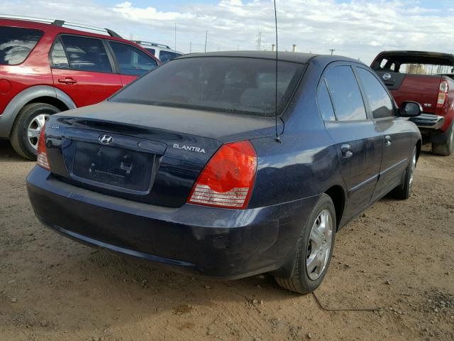 KMHDN46D04U831450 - 2004 HYUNDAI ELANTRA GL BLUE photo 4