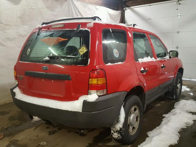 1FMYU02BX1KF69669 - 2001 FORD ESCAPE XLS RED photo 4