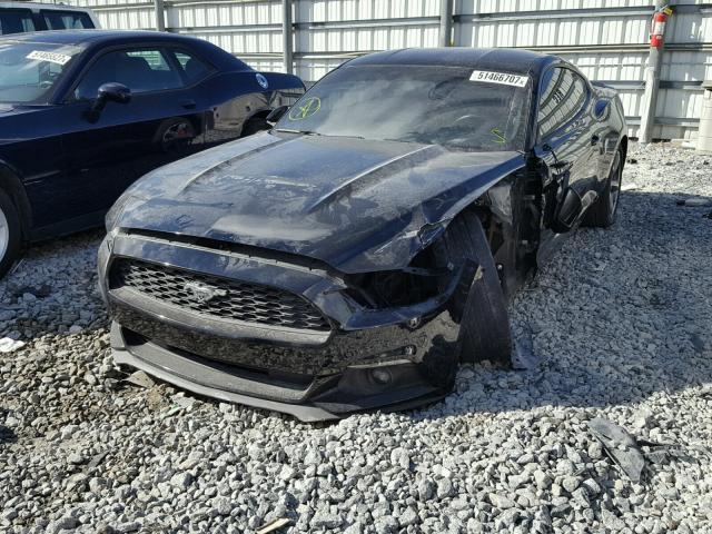 1FA6P8AM6F5333312 - 2015 FORD MUSTANG BLACK photo 2