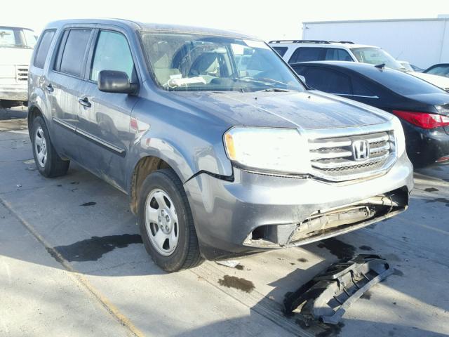 5FNYF4H29DB025548 - 2013 HONDA PILOT LX GRAY photo 1