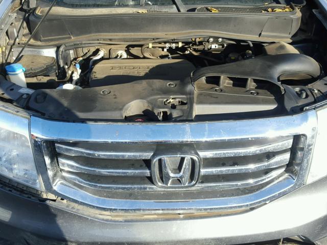 5FNYF4H29DB025548 - 2013 HONDA PILOT LX GRAY photo 7